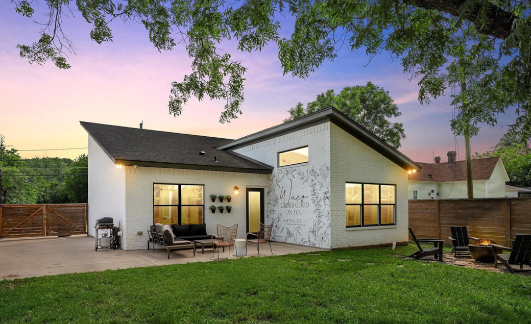 Backyard: Sprawling greens for morning yoga, lawn games, or events