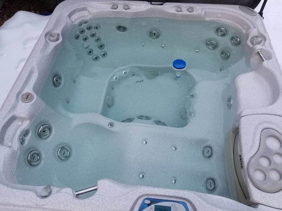 Hot tub all year round.