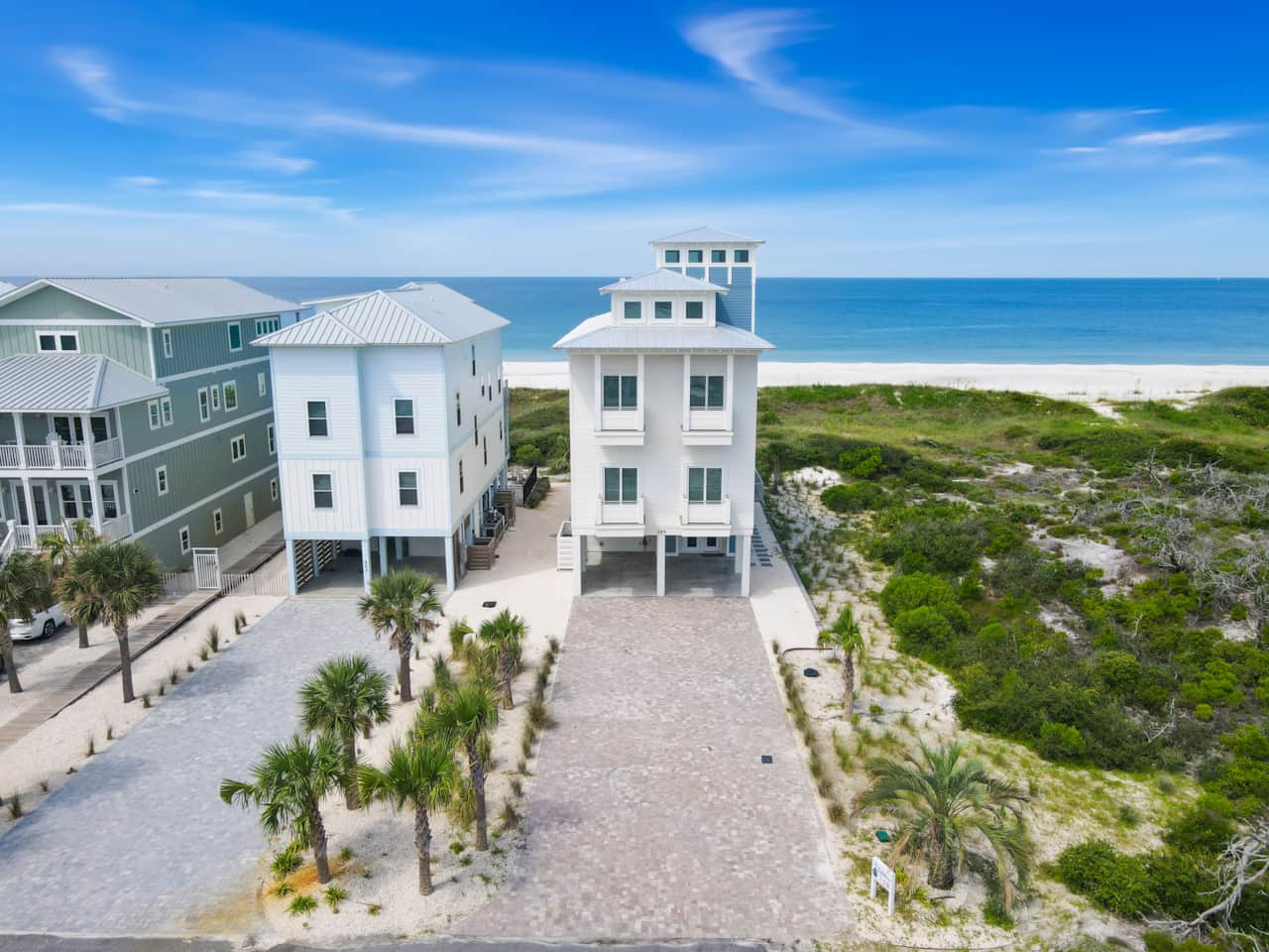 Front view and driveway
