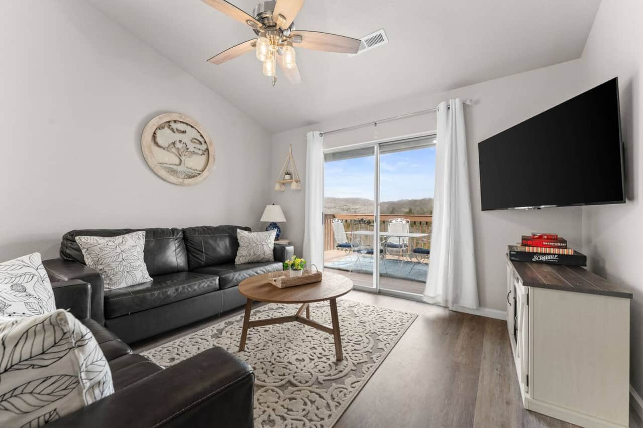 Gorgeous new living room with amazing scenic view