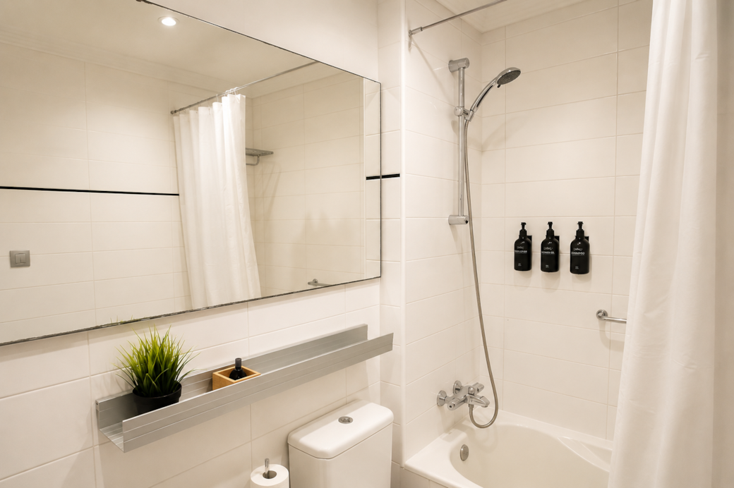 Baño en suite con bañera