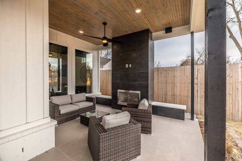 Bluetooth your phone to outdoor speakers while enjoying the patio.
