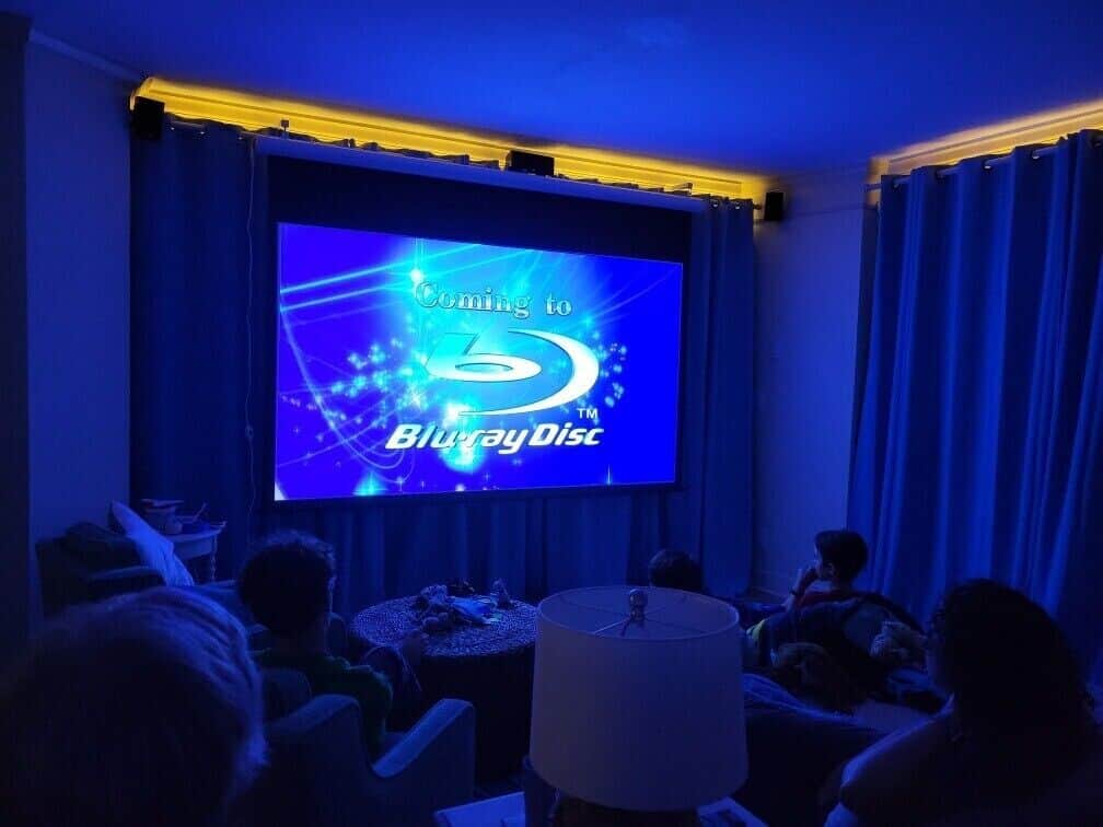 Pull close the curtains, lower the 120" Theater Screen and enjoy Movie time in the evenings