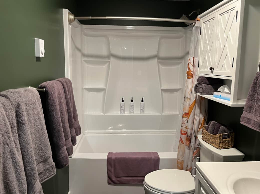 Bathroom with tub