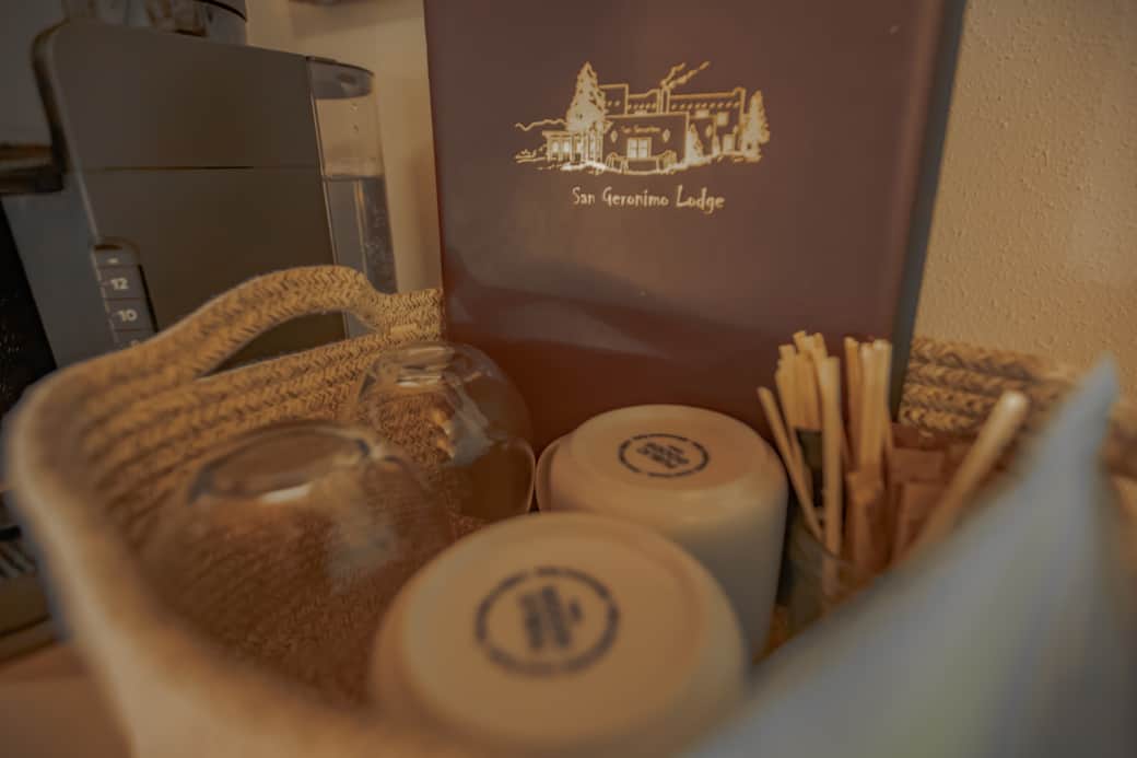 Wine glasses and mugs. Organic coffee