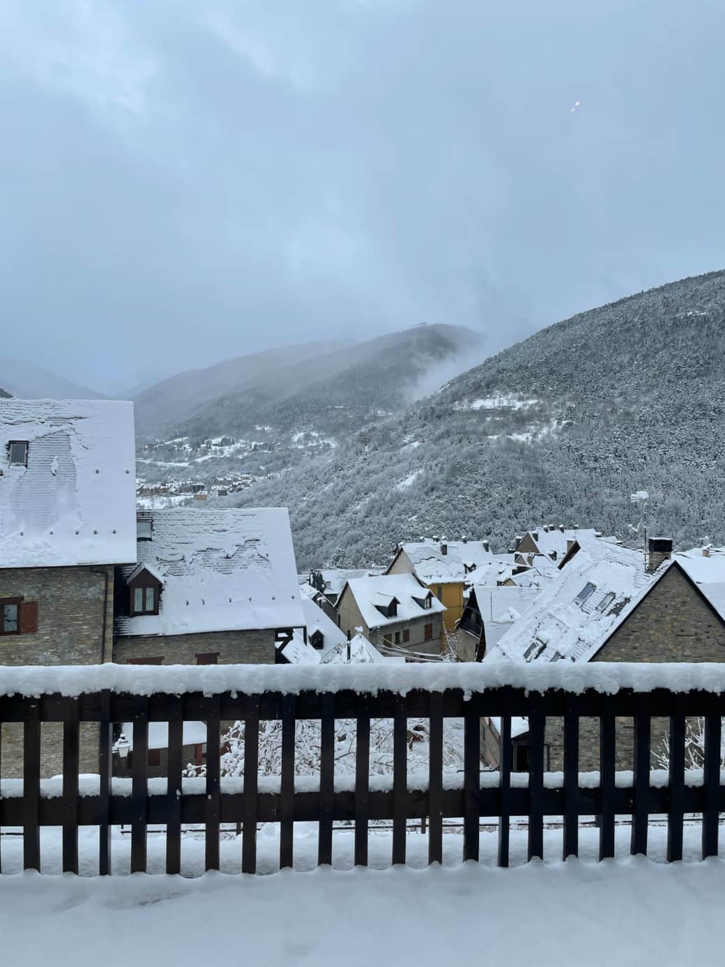 Vistas terraza nieve