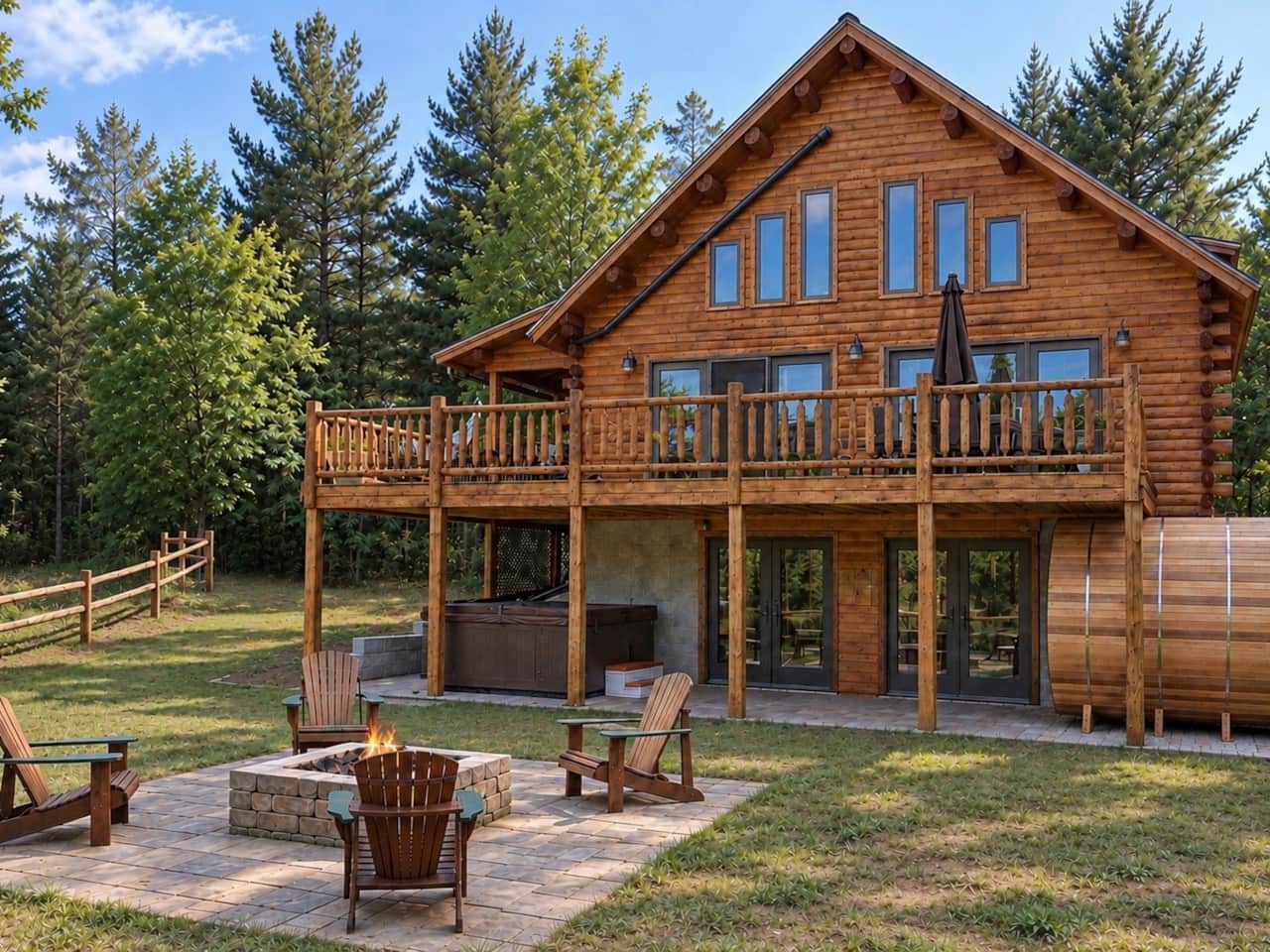 Gorgeous log home, with whole house AC and individual floor heating