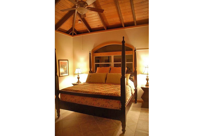 Master bedroom with King bed and air conditioning