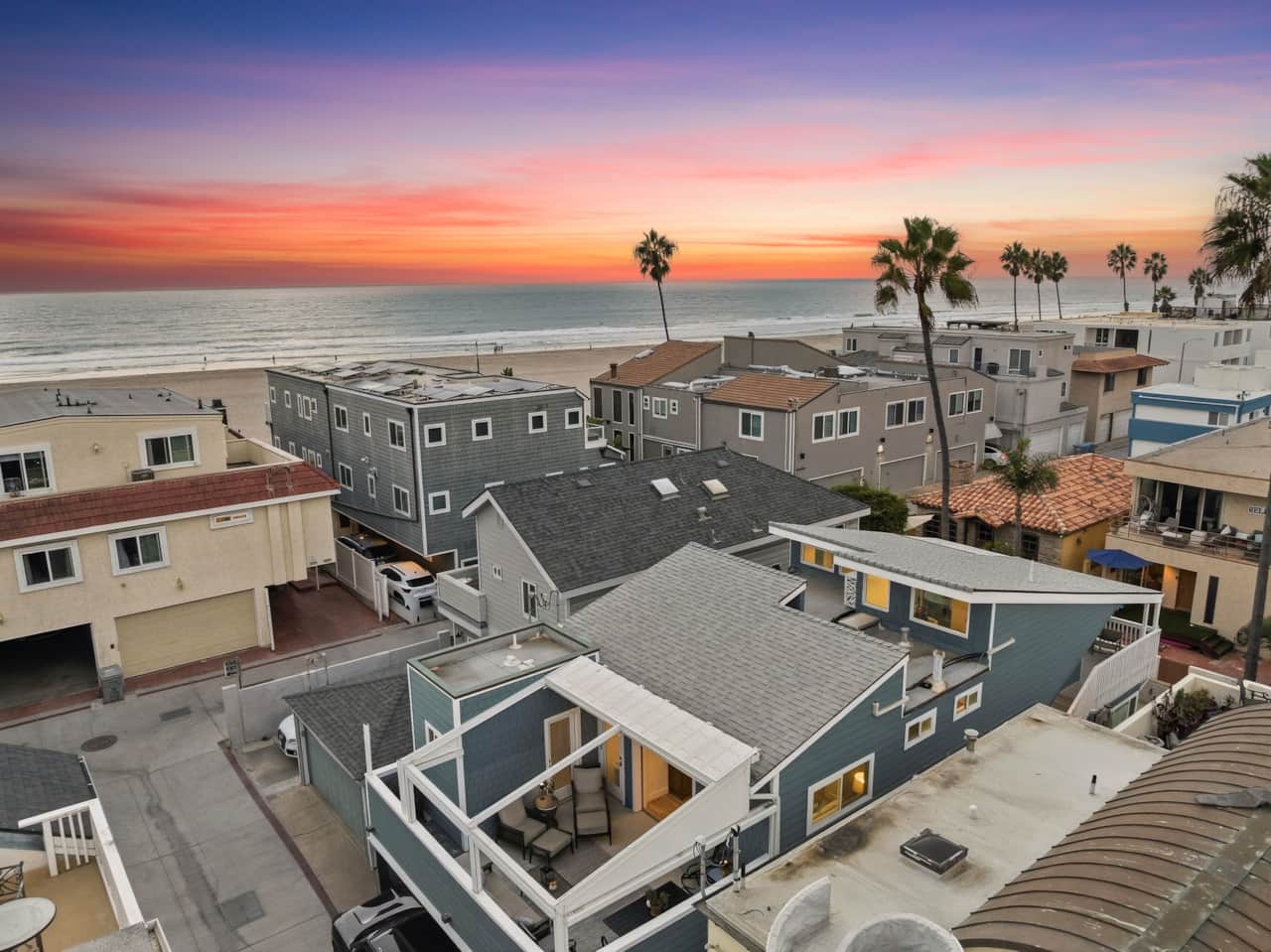 Stunning ocean sunset views 