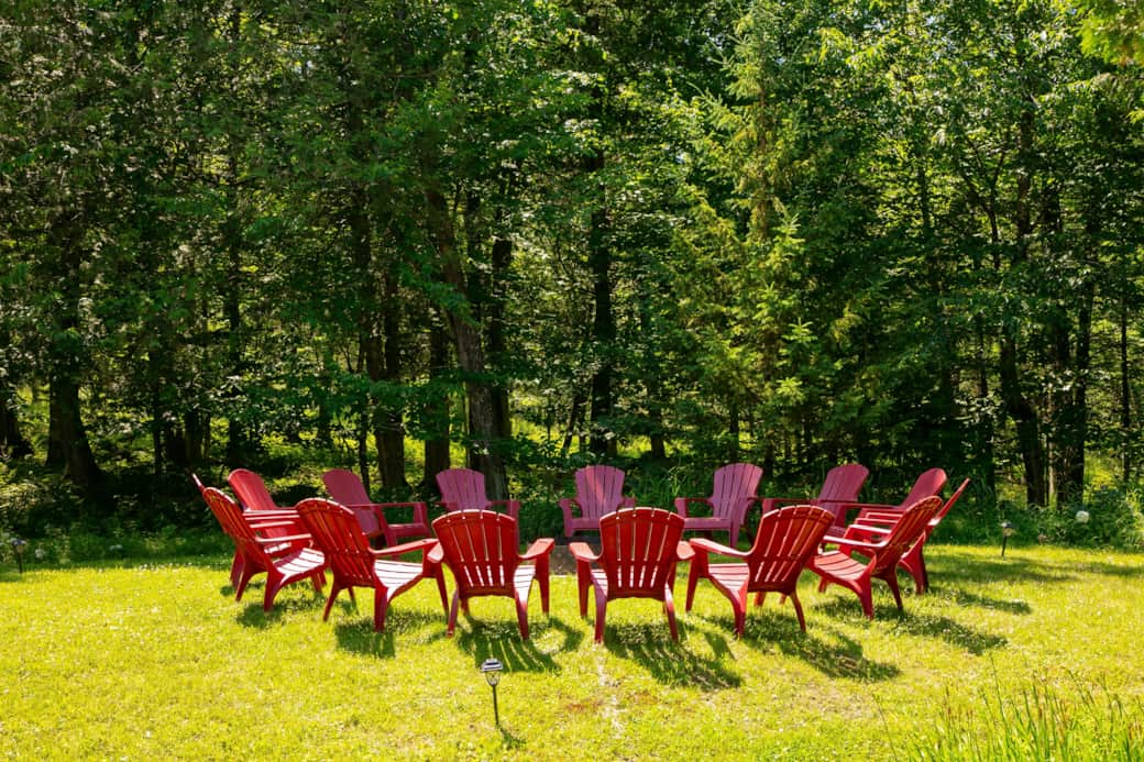 Outdoors, fire pit