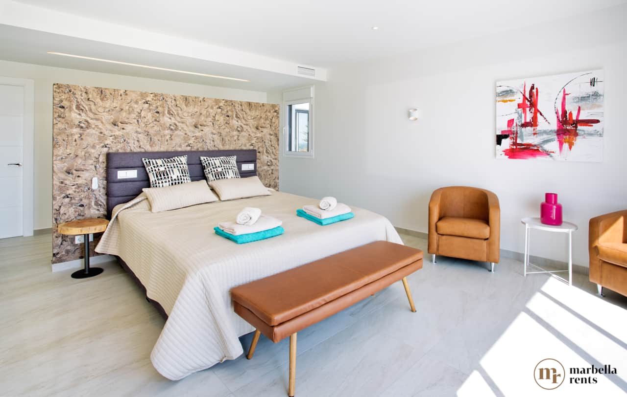 Master bedroom with private terrace.