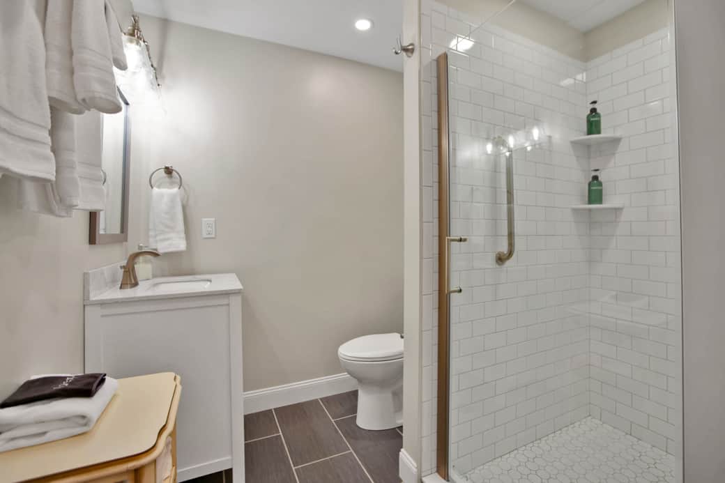 Private Bathroom with walk in shower, soaps provided