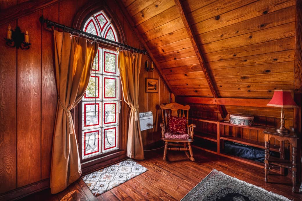 Upstairs Bedroom with Balcony Overlooking Broad Street in Downtown Nevada City