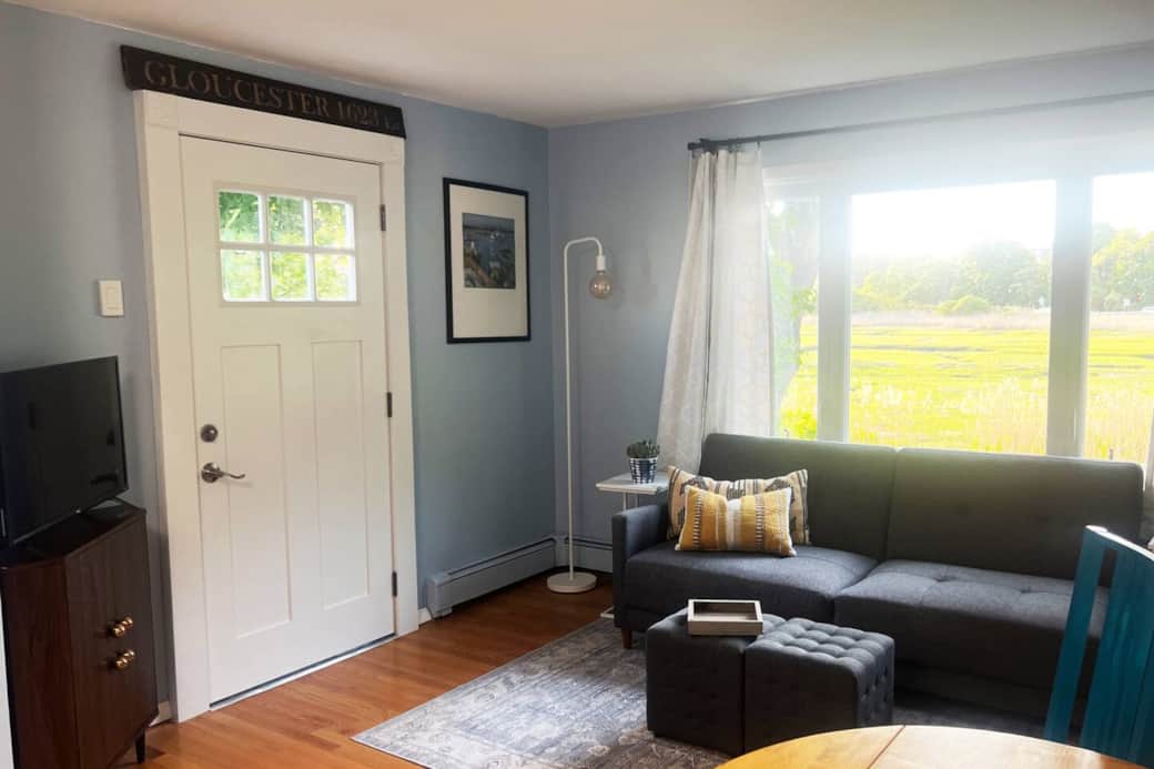 Entrance and living area on main floor