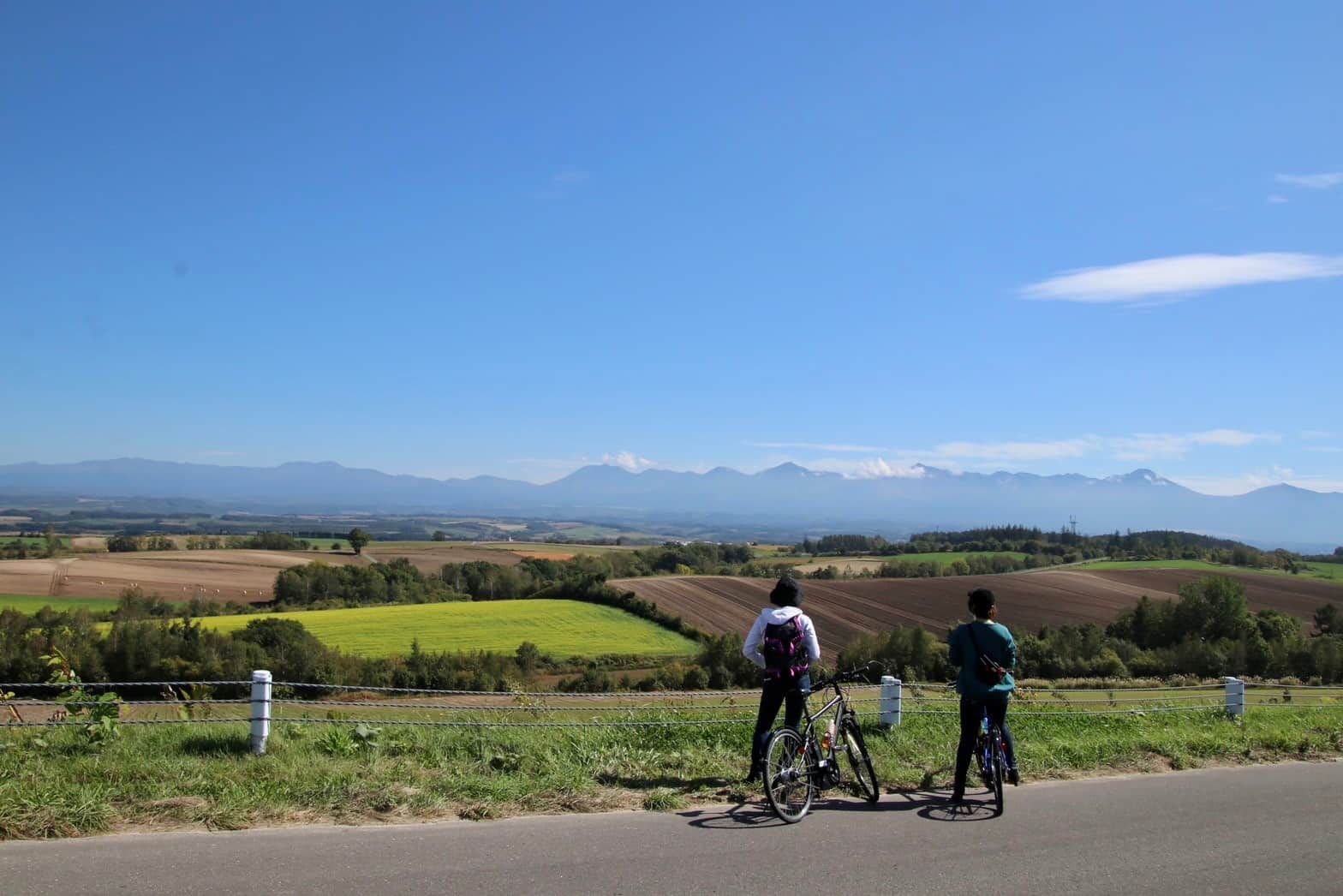Bike tour in Biei with @bieiguide_tomi