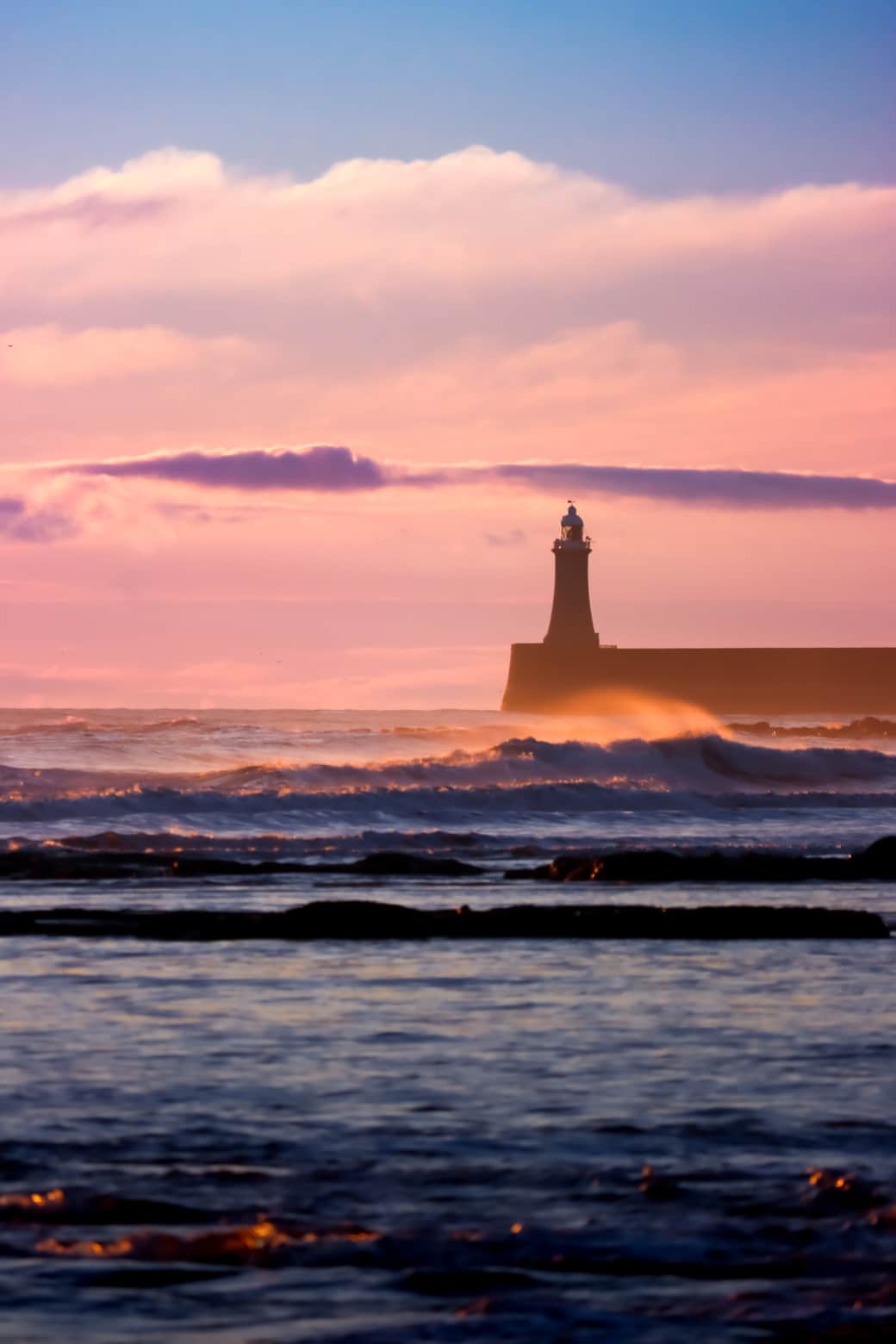 Tynemouth Lighthouse at Sunrise