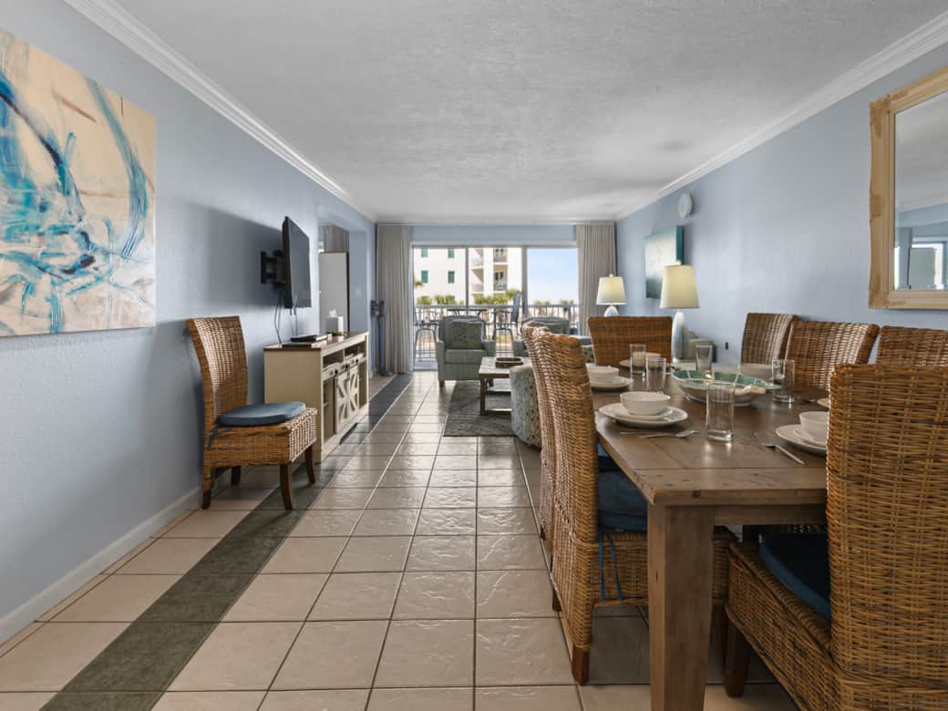 Dining room and living room