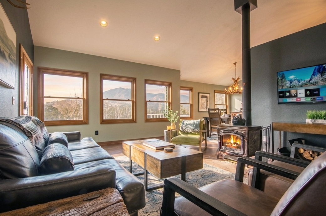 Take in the magic of the mountains cuddling up to a cozy fire. Firewood provided!