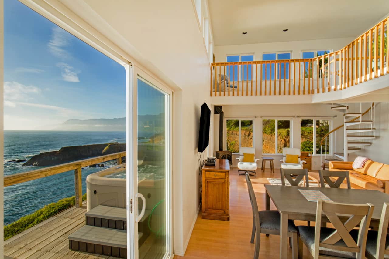 View from the unit Exquisite at Cliff House in Shelter Cove, CA