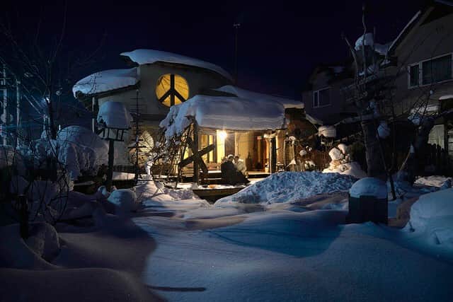 Tida house during winter