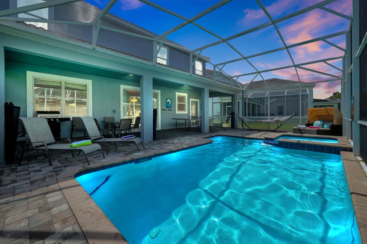 Pool at Twilight. Relaxation to regroup for another day of your Magical Sunrise Vacation.