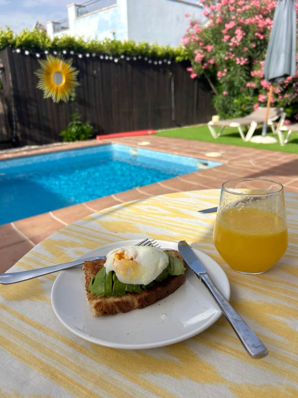 Breakfast by the pool Breakfast by the pool