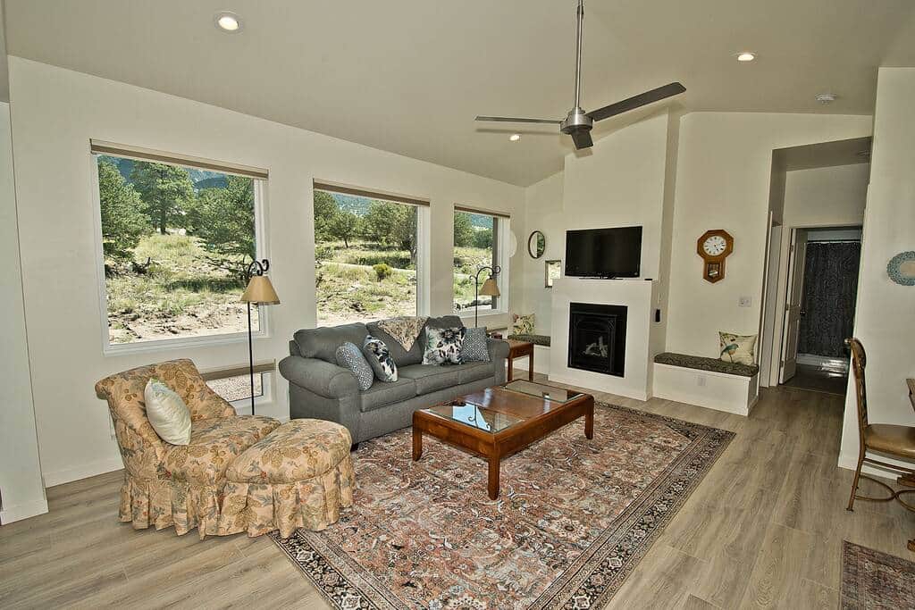 Downstairs Living Area with Foldout Couch
