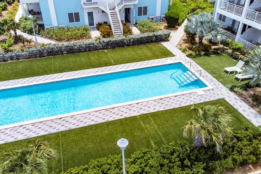 Drone view of the pool.
