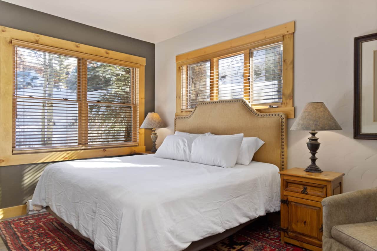 King bed with a ton of natural light