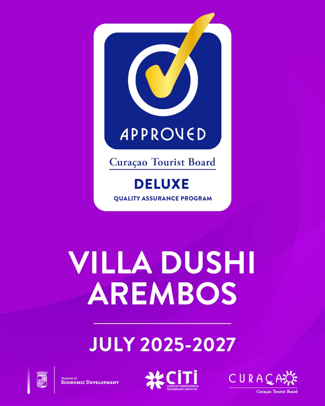 Category DELUXE - audit by Curaçao Tourist Board