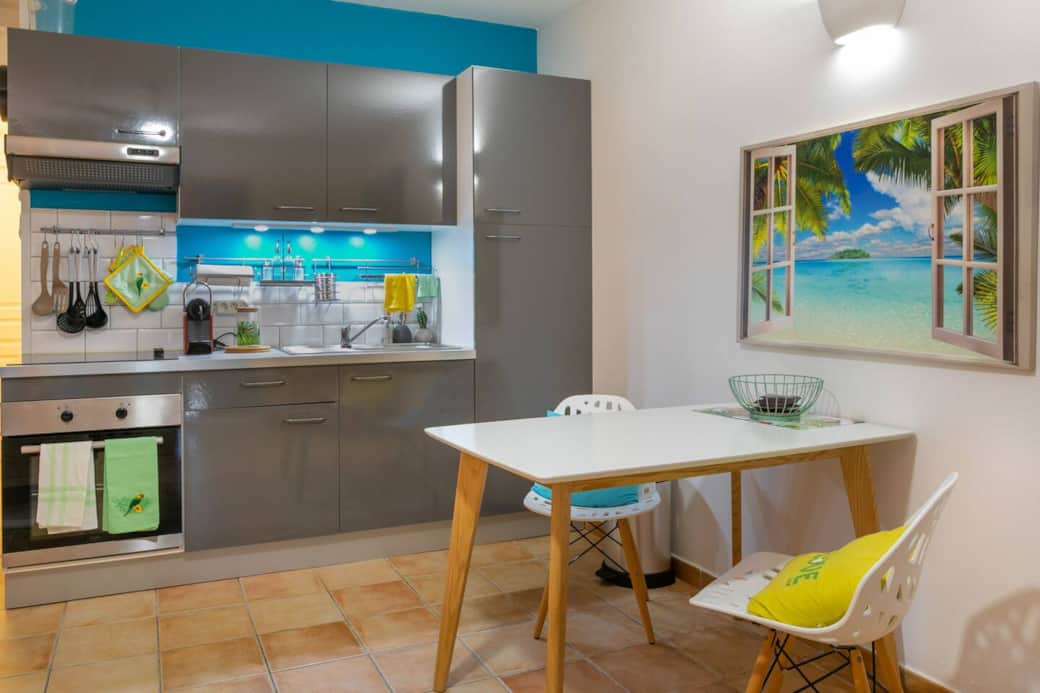 Dining area in the living room Blue Bay