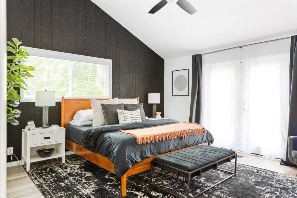 Master bedroom is relaxing, spacious and connects to outdoor balcony.