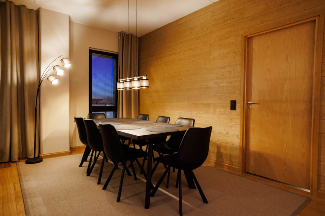 The dining area