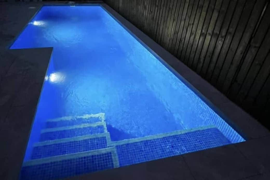Swimming pool by night
