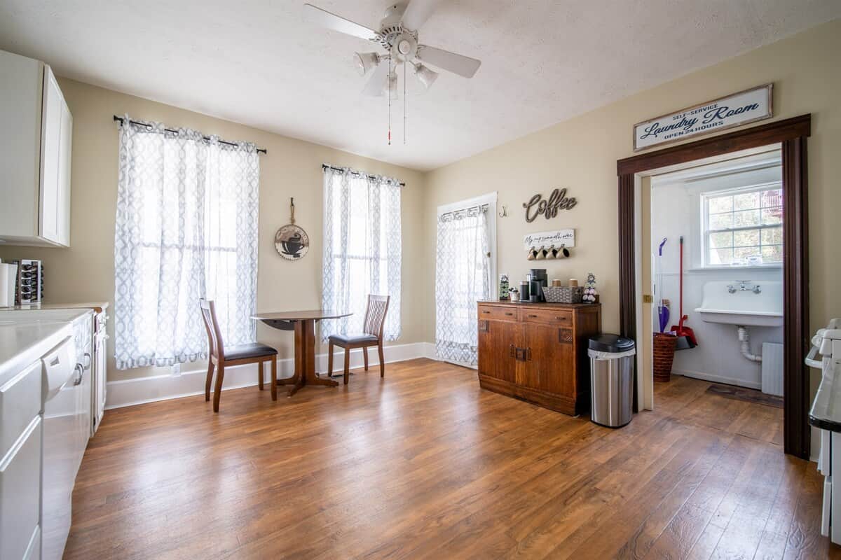 Kitchen from living room view