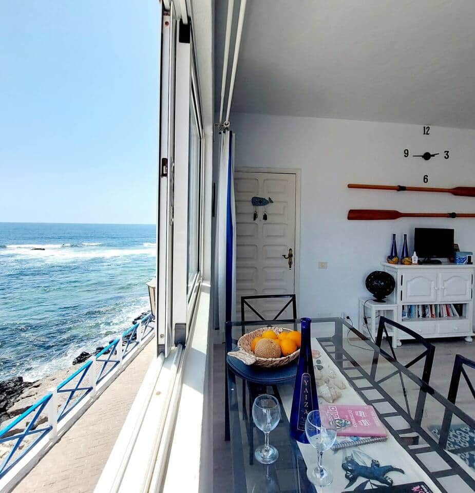 Living room, dining area over looking the old harbor