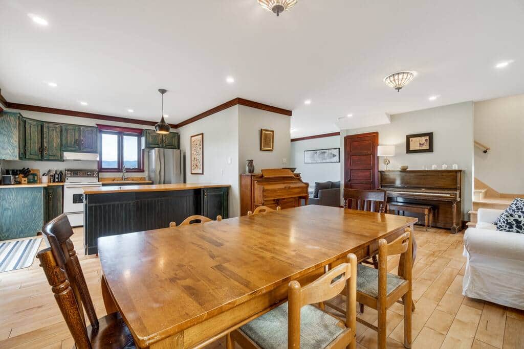 Dining room and kitchen Dining room and kitchen