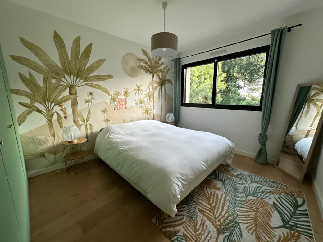 Chambre vue jardin et mer