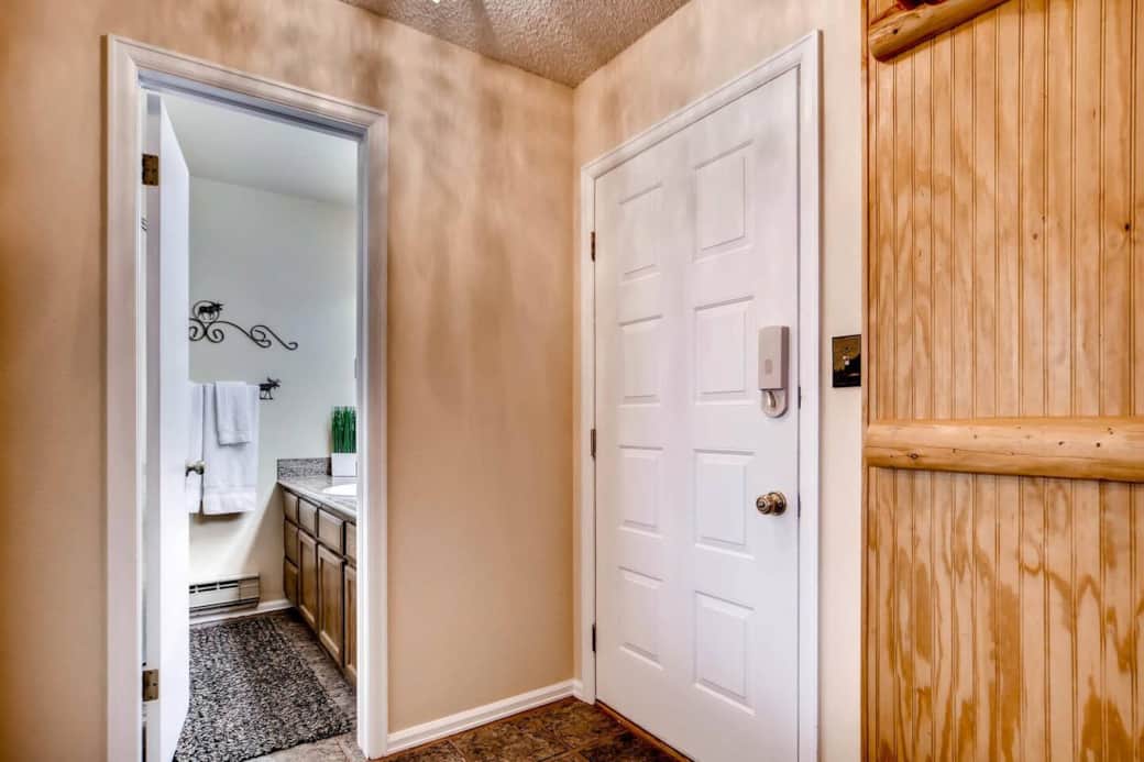Downstairs bathroom off of the entrance to the condo. Full shower is in the batroom Downstairs bathroom off of the entrance to the condo. Full shower is in the batroom