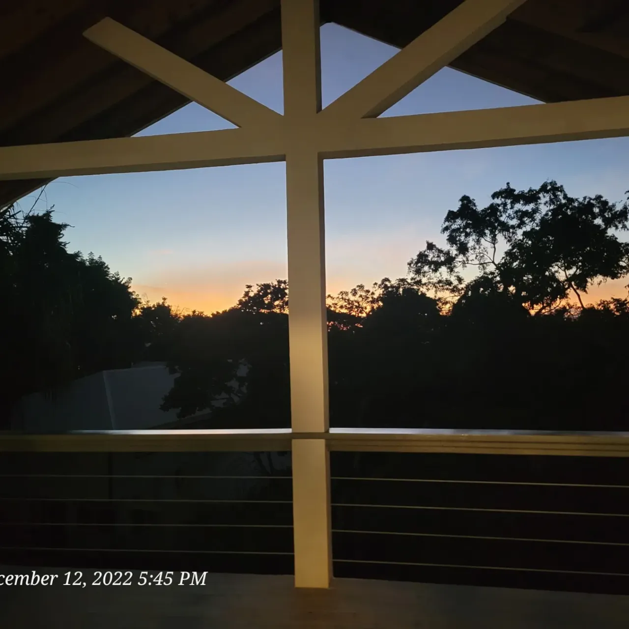 Standing on 3rd floor balcony