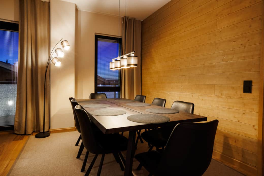 The dining area