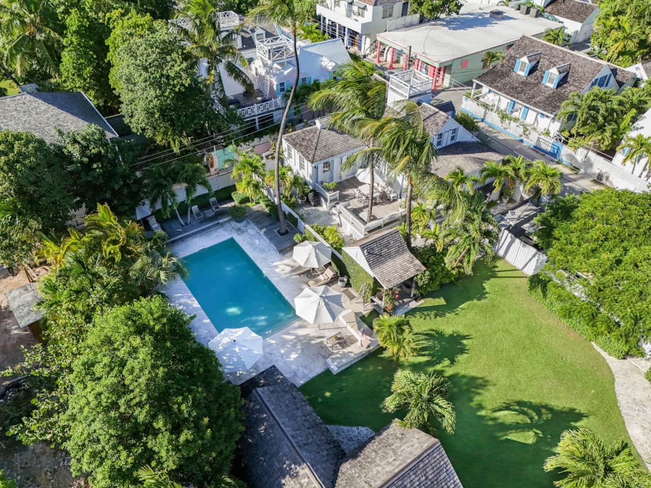 Java Cottage & Pool Pavillion Aerial