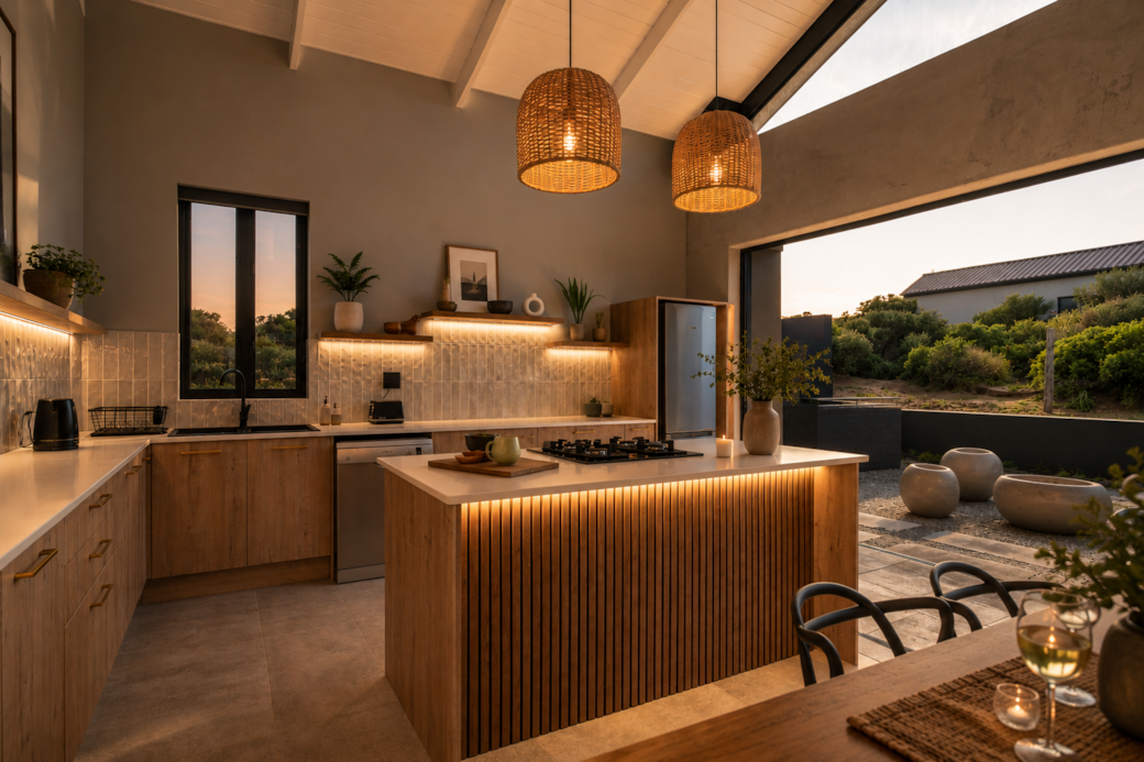 Kitchen and patio