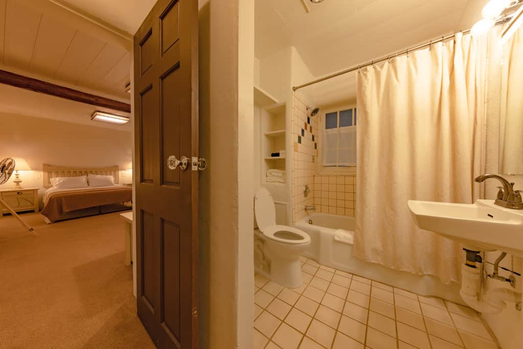 Bathroom essentials & blow dryer.