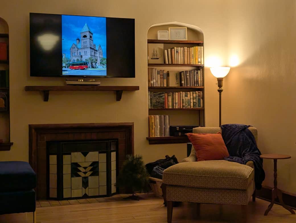 Feel at home in the cozy living room