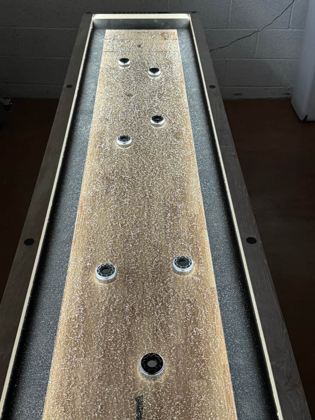 Lighted shuffleboard table