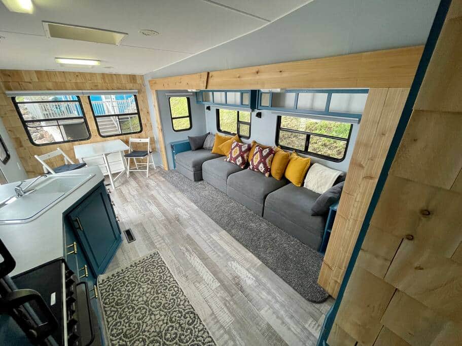 Seaside Sun Chaser kitchen and living room Seaside Sun Chaser kitchen and living room