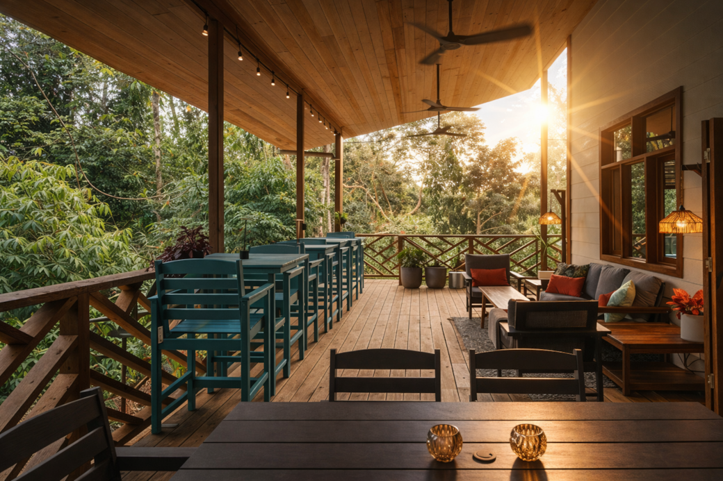 Front deck at Sunset- edited