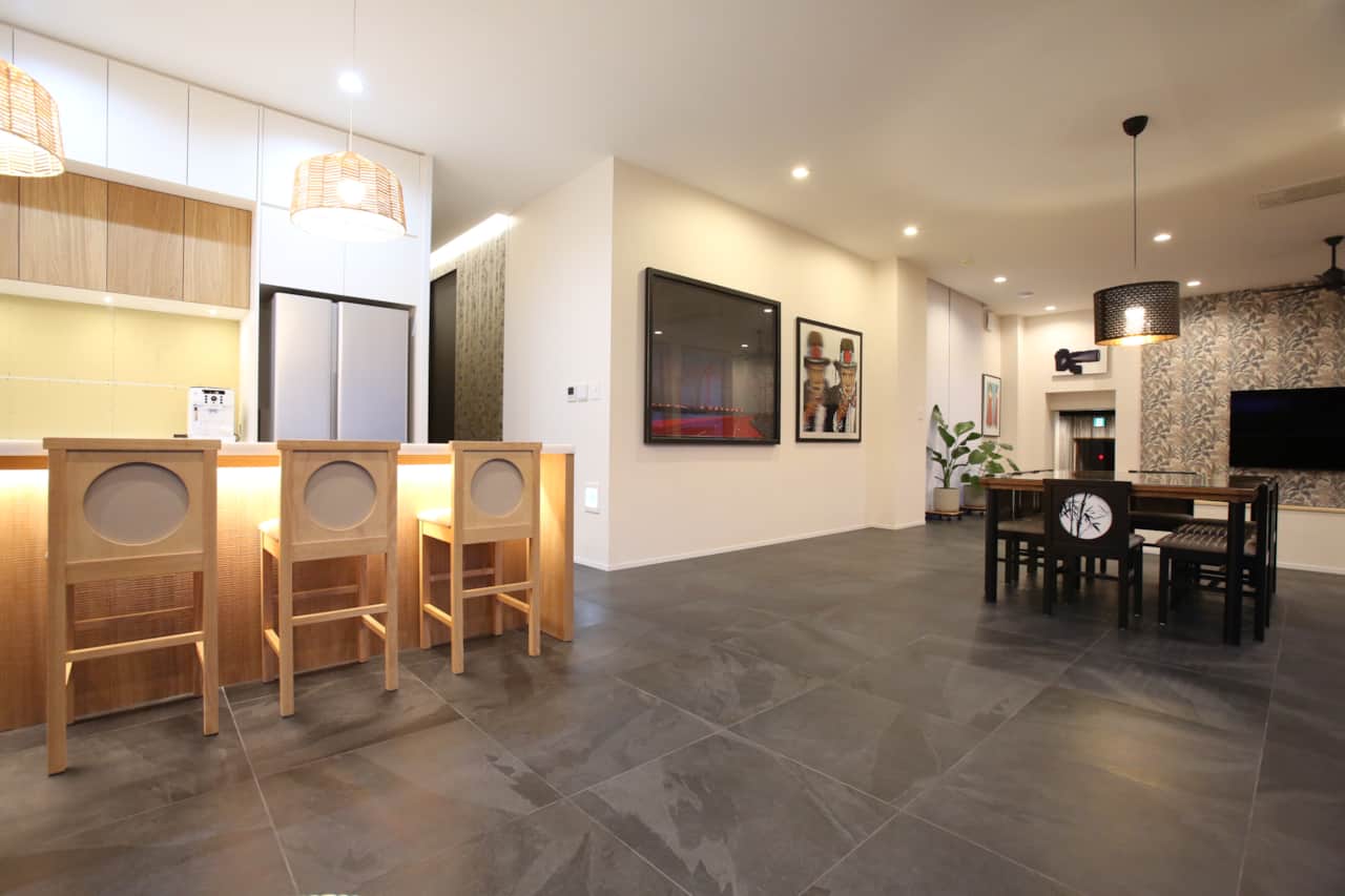 Possibly the best Hakuba self contained accommodation? Kitchen, dining and lounge area.