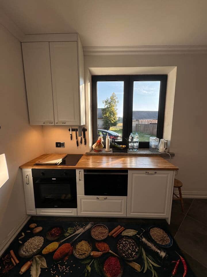 Kitchen is modern with countryside charm Kitchen is modern with countryside charm